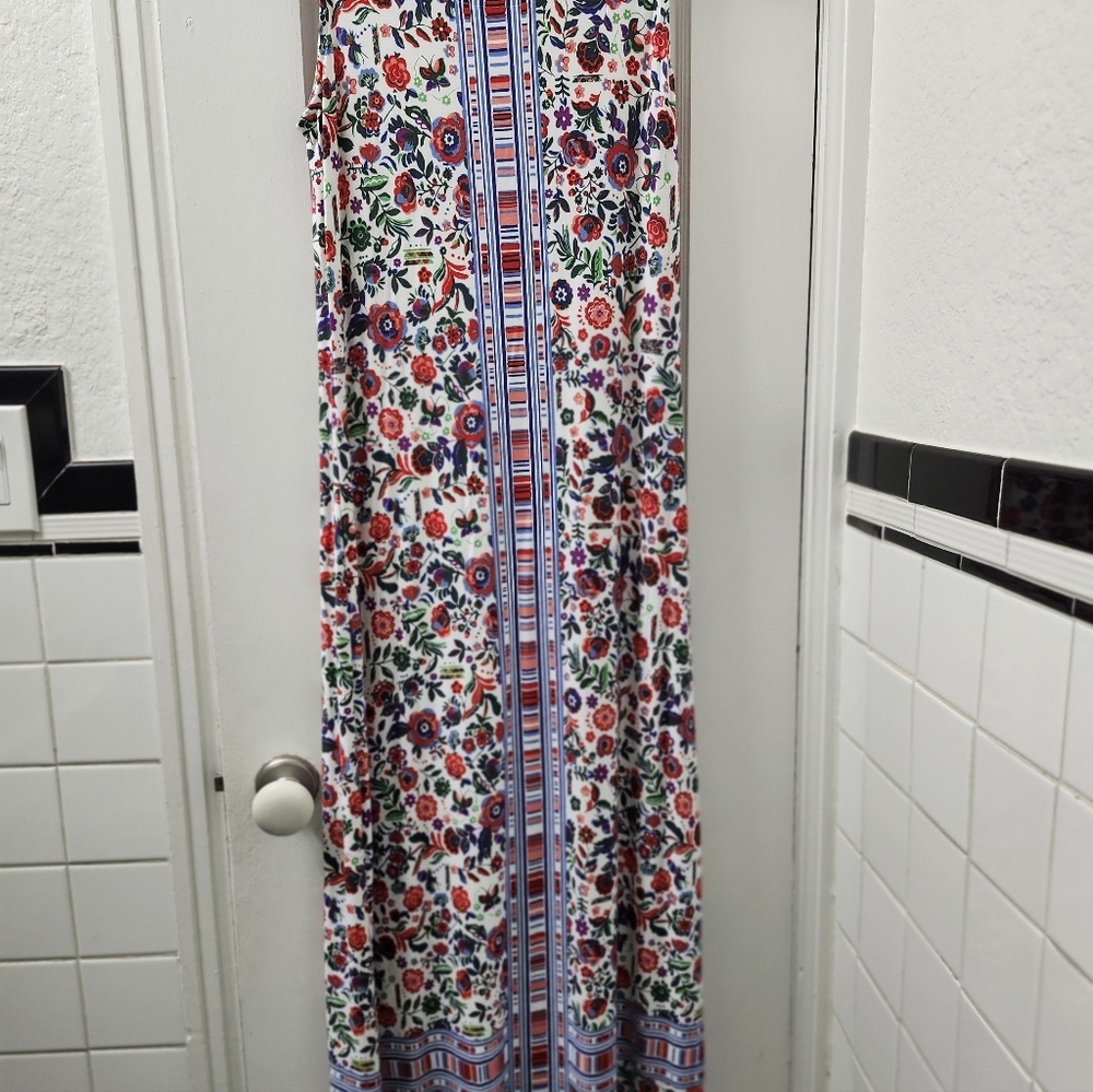 C. Wonder Floral Maxi Dress - Red, Blue, Green
